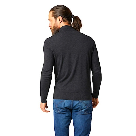 Smartwool Men's Sparwood Charcoal Black Merino Wool Quarter Zip Sweater XL - Picture 15 of 15